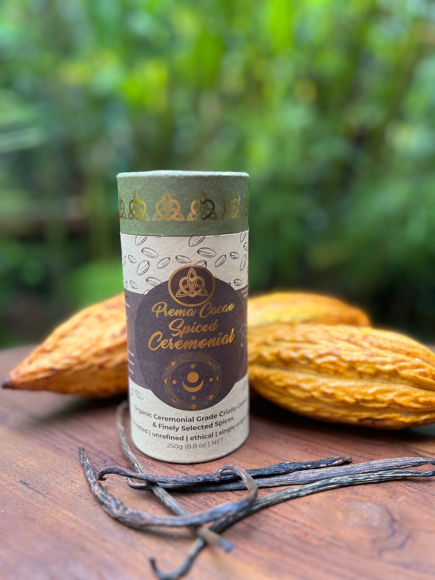 Spiced ceremonial cacao blend by Prema Cacao