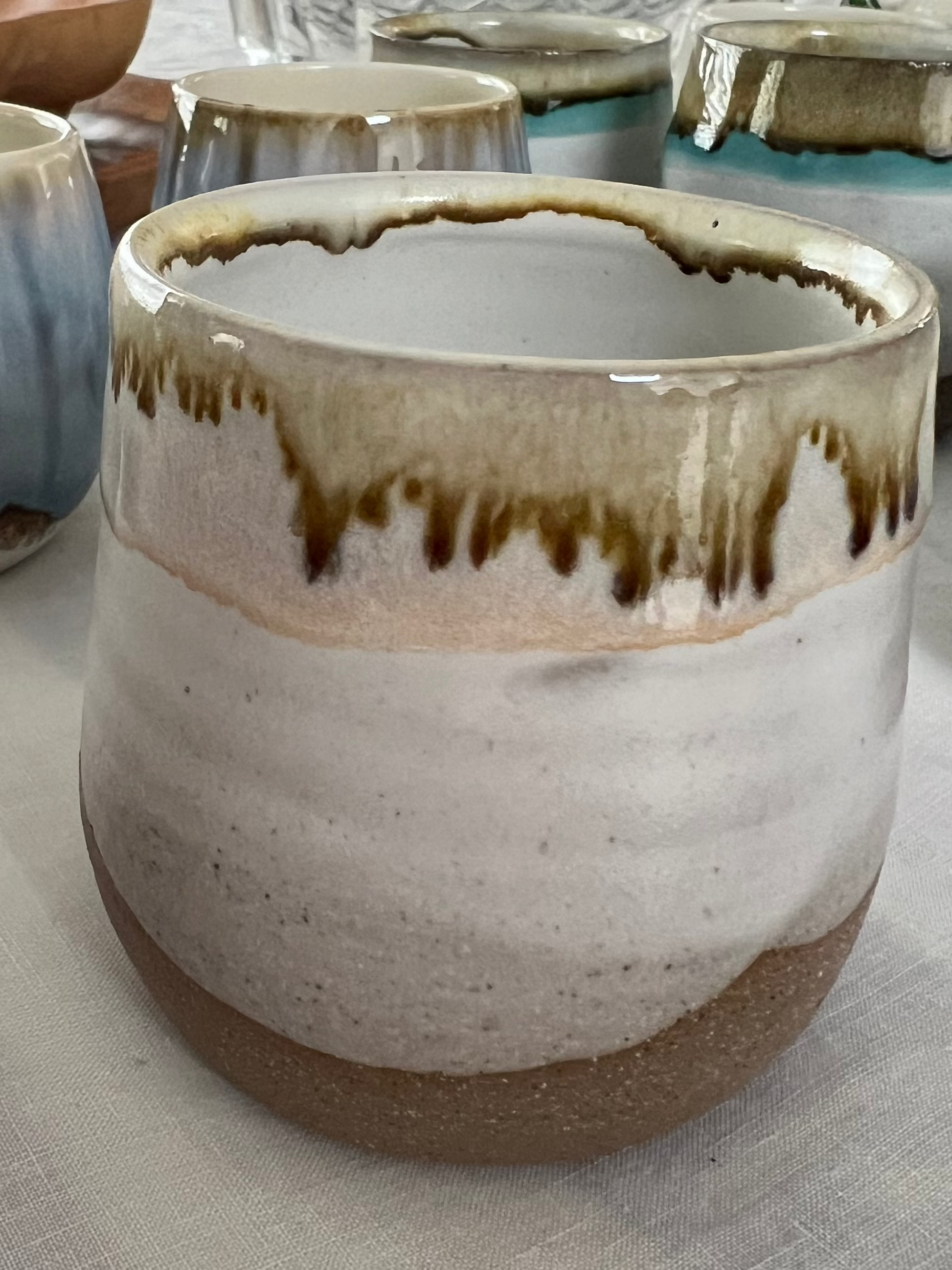 Handcrafted ceramic cacao ceremony cup by local artisan